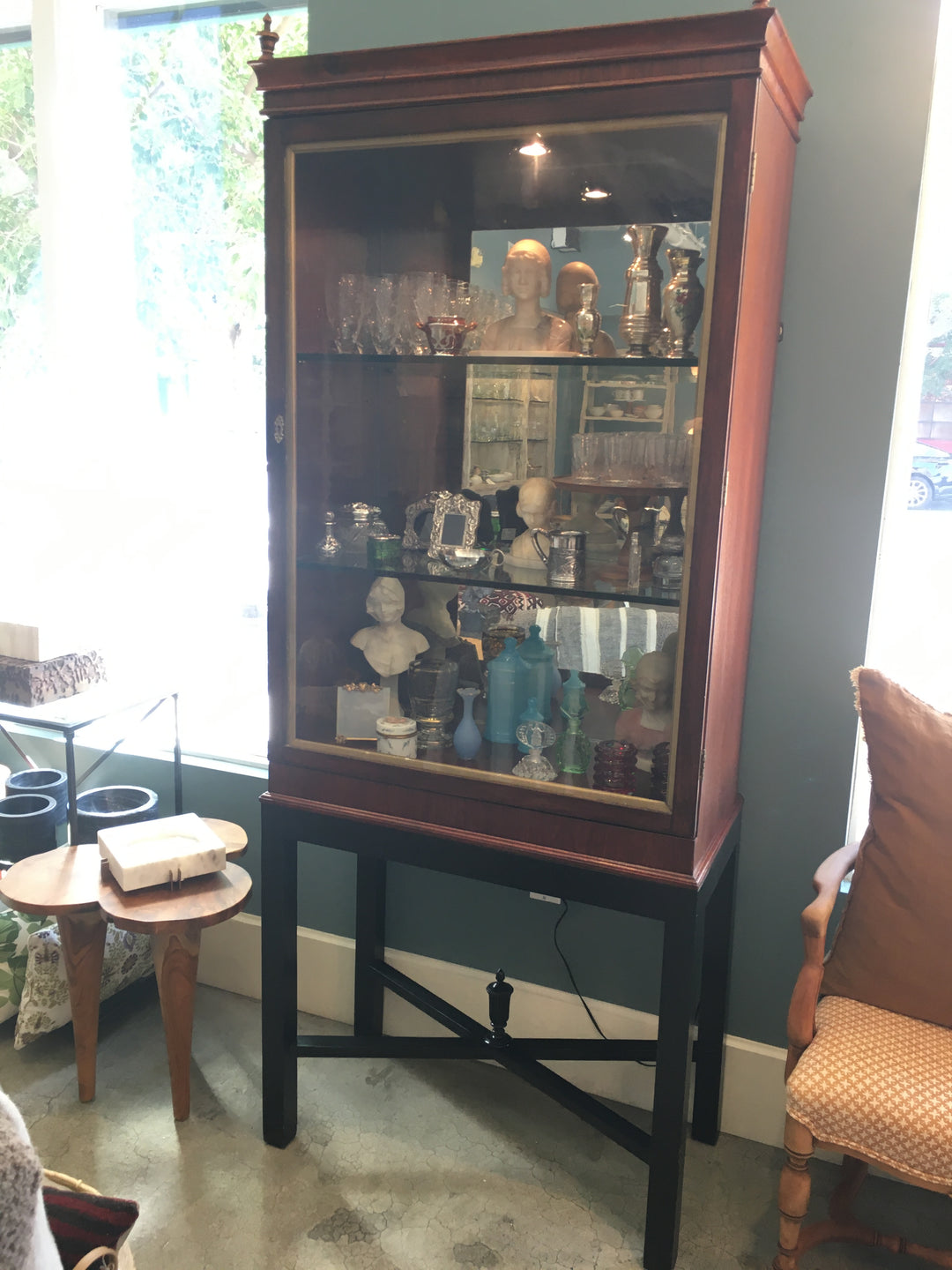 Vintage Mahogany Display Cabinet