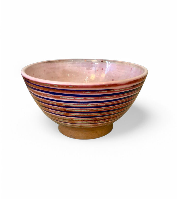 Handmade Pottery Striped Bowl, Egypt | B