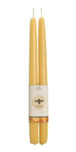 Grand Beeswax Taper Candle | Natural