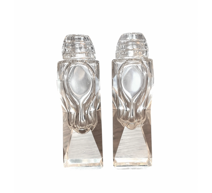 Mid-Century Crystal Salt + Pepper Shakers by Dorothy Thorpe | Pair