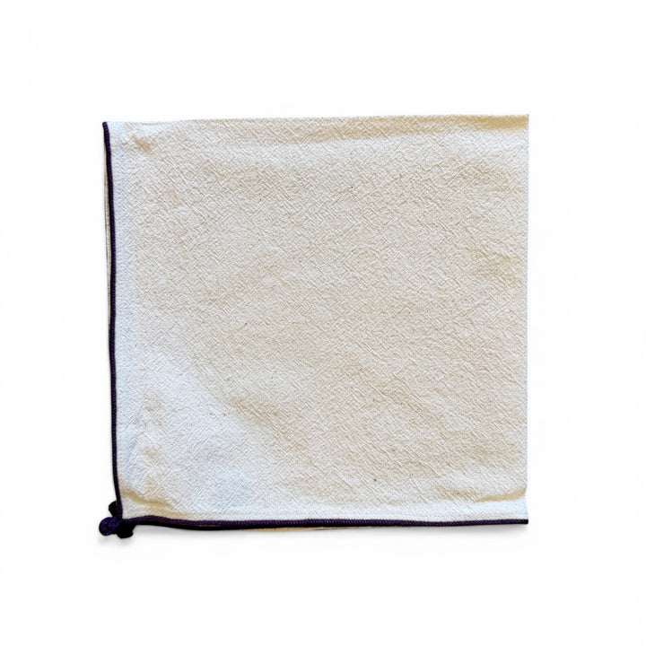 Valerie Barkowski Cotton Napkin w/ Hand Knotted Accents, Morocco | Wine