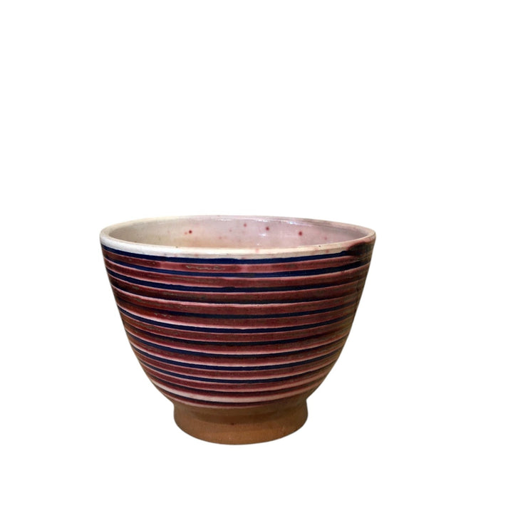 Handmade Pottery Striped Bowl, Egypt | A