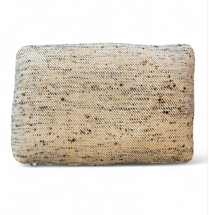 Custom 12" x 18" Pillow made from Designer Nubby Brown/Gold Cotton Fabric