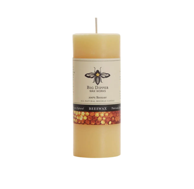 100% Pure Beeswax Pillar Candle | Natural | 2" x 4.75"