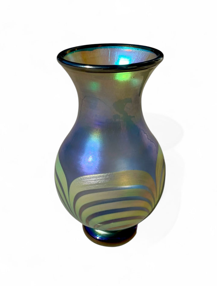 Vintage Iridescent  Art Glass Vase