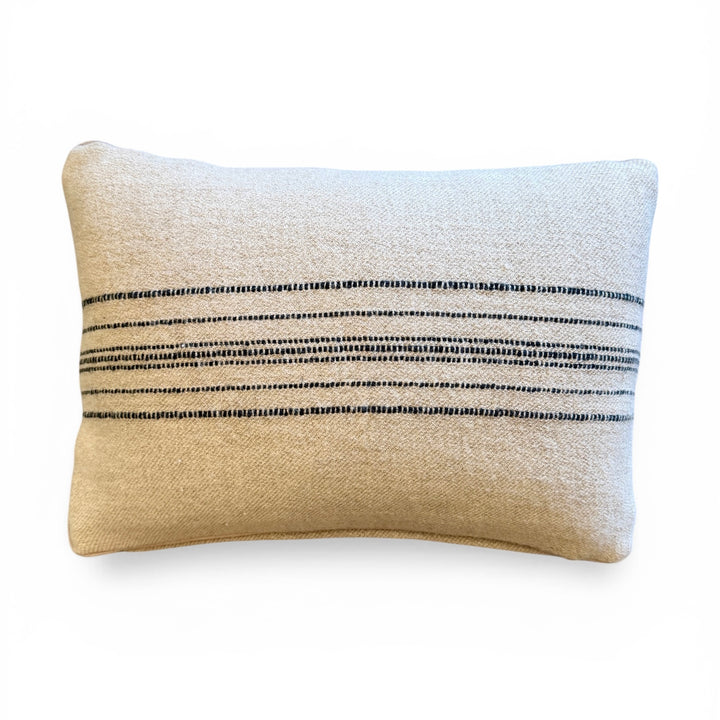 Custom 12" x 18" Pillow made from a Belgian Linen / Wool Textile