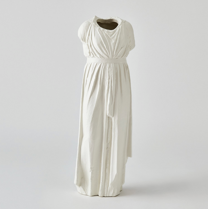 Matte White Ceramic Greco Vase | L