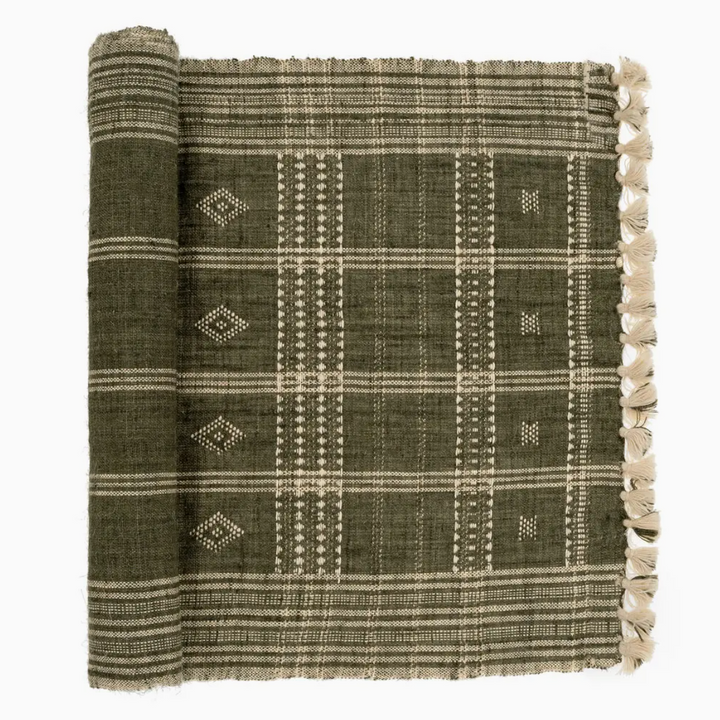Bhujodi Wool Handloom Runner | Cedar