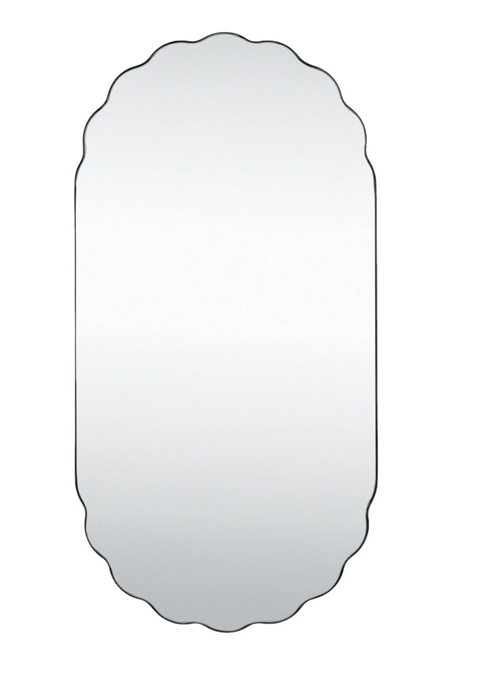 Metal Framed Scalloped Wall Mirror