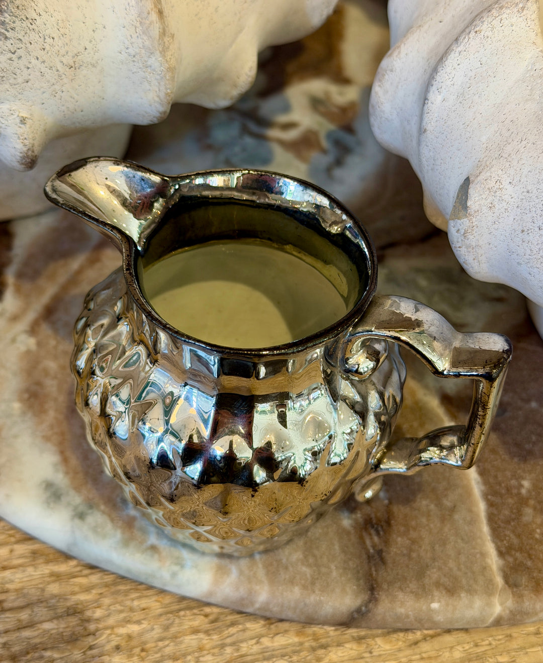 Antique English Lustreware Pottery Pitcher | S