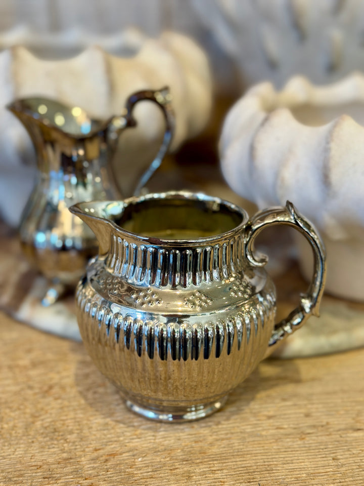 Antique English Lustreware Pottery Pitcher | S-3