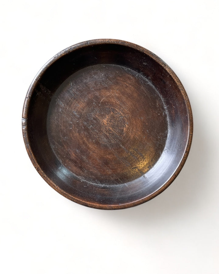 Small Old Footed Teak Dish from Cirebon Area of Northern Java