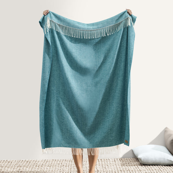 Lands Downunder - Italian Herringbone Throw Teal