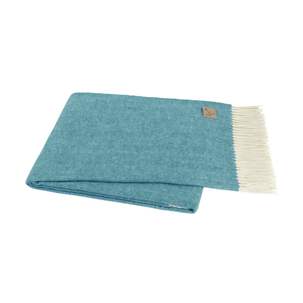 Lands Downunder - Italian Herringbone Throw Teal