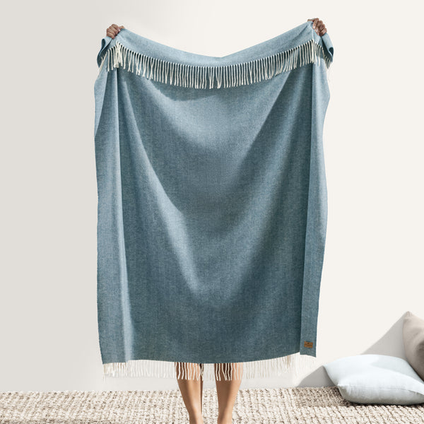 Lands Downunder - Italian Herringbone Throw Lake