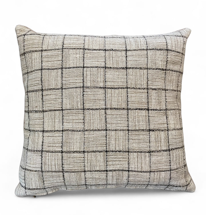 Custom 21" x 21" Pillow made from "Homespun" Wool + Linen, Italy