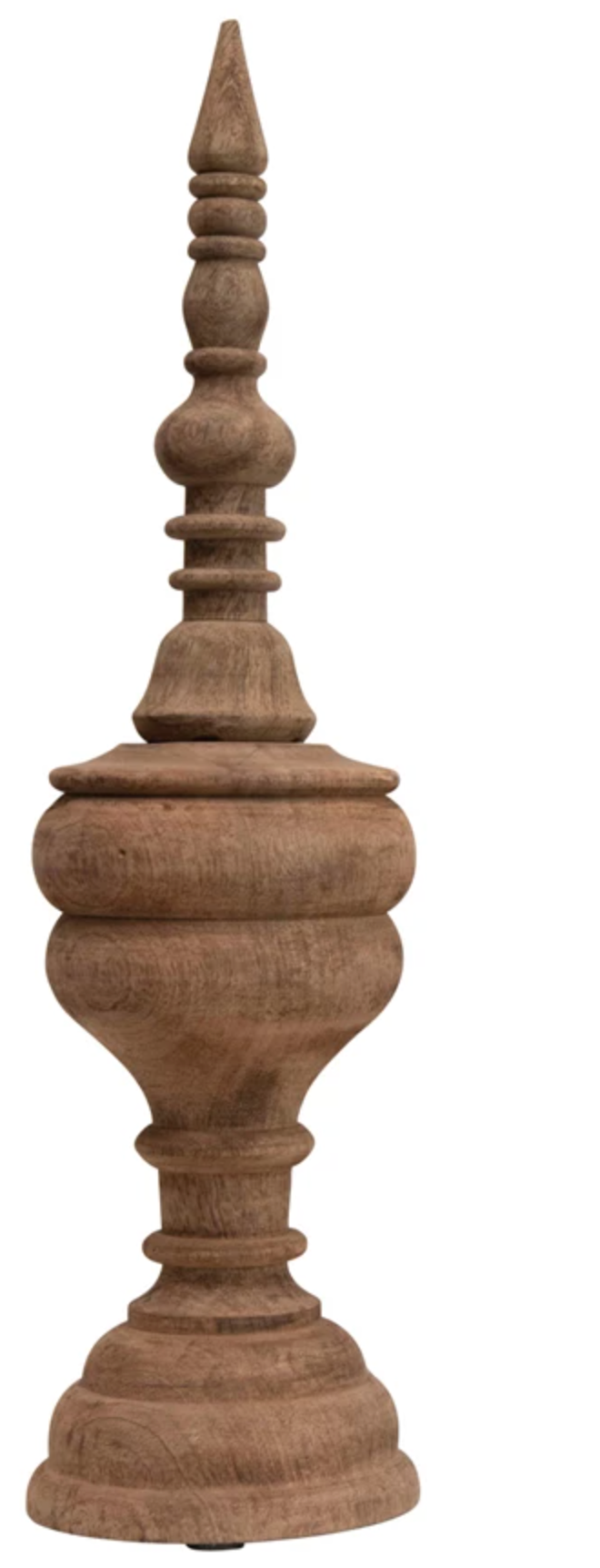 Carved Mango Wood Finial | L