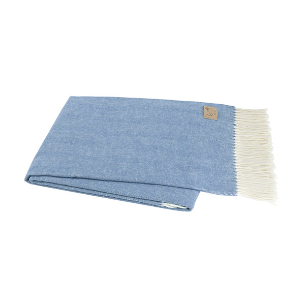 Lands Downunder - Italian Herringbone Throw Chambray