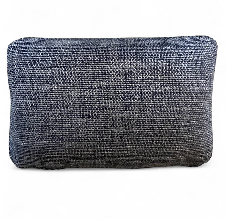 Custom 12" x 18" Pillow made from Cotton, Wool + Linen Navy Fabric