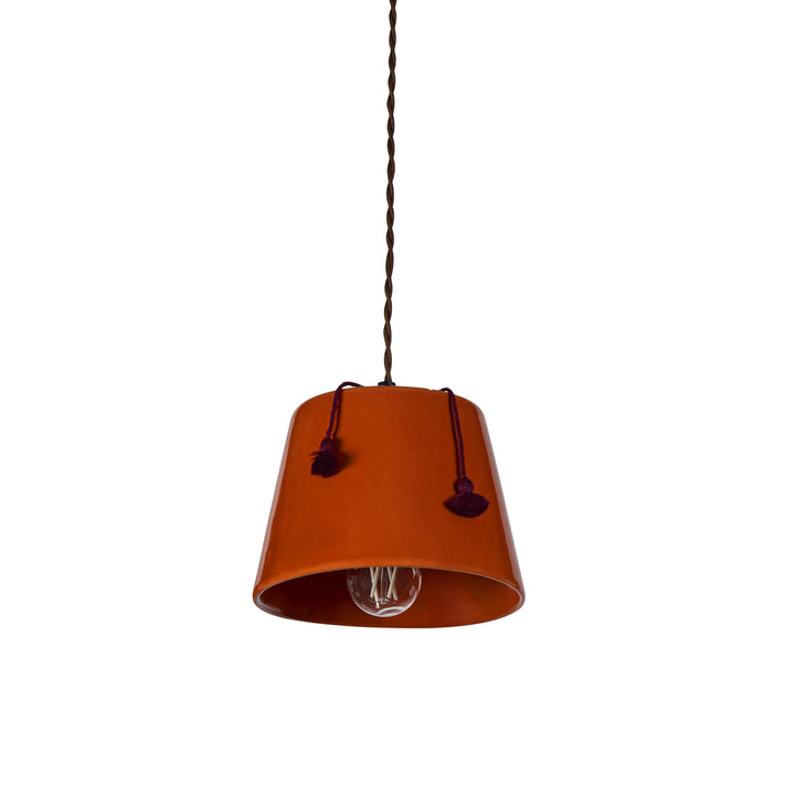 Valerie Barkowski Handmade Ceramic 'Fez' Pendant, Morocco | Marsala