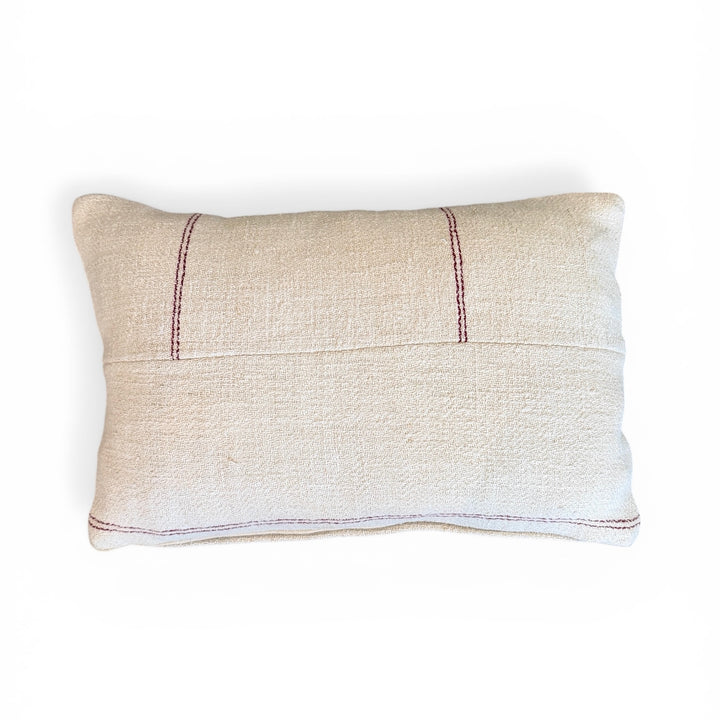 Custom 12" x 18" Pillow made from Vintage Homespun Linen, Romania