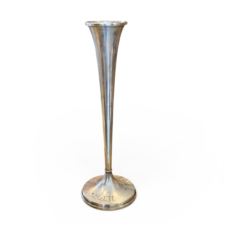 Vintage Sterling Silver Bud Vase w/ Engraved Monogam