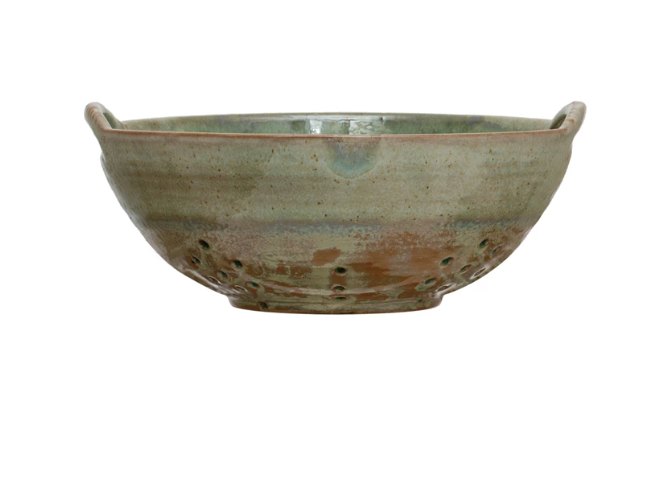 Stoneware Berry Bowl w/ Handles