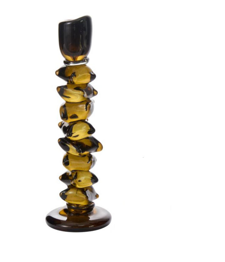 Foundation Sculptural Glass Candleholder | 4.5" x 13.5"