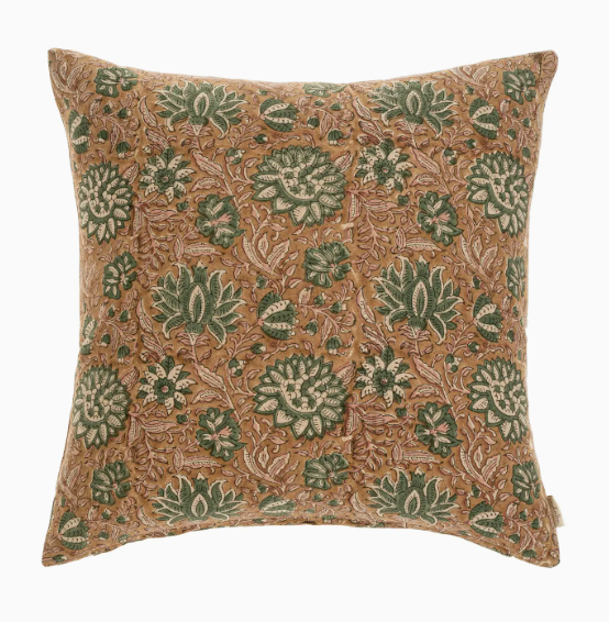 20" x 20" Kavi Block Print Pillow