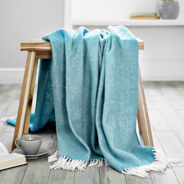 Lands Downunder - Italian Herringbone Throw Teal