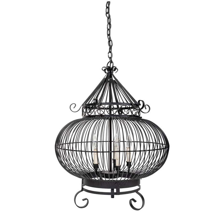 Vintage Wrought Iron Birdcage Hanging Light – Maude Woods