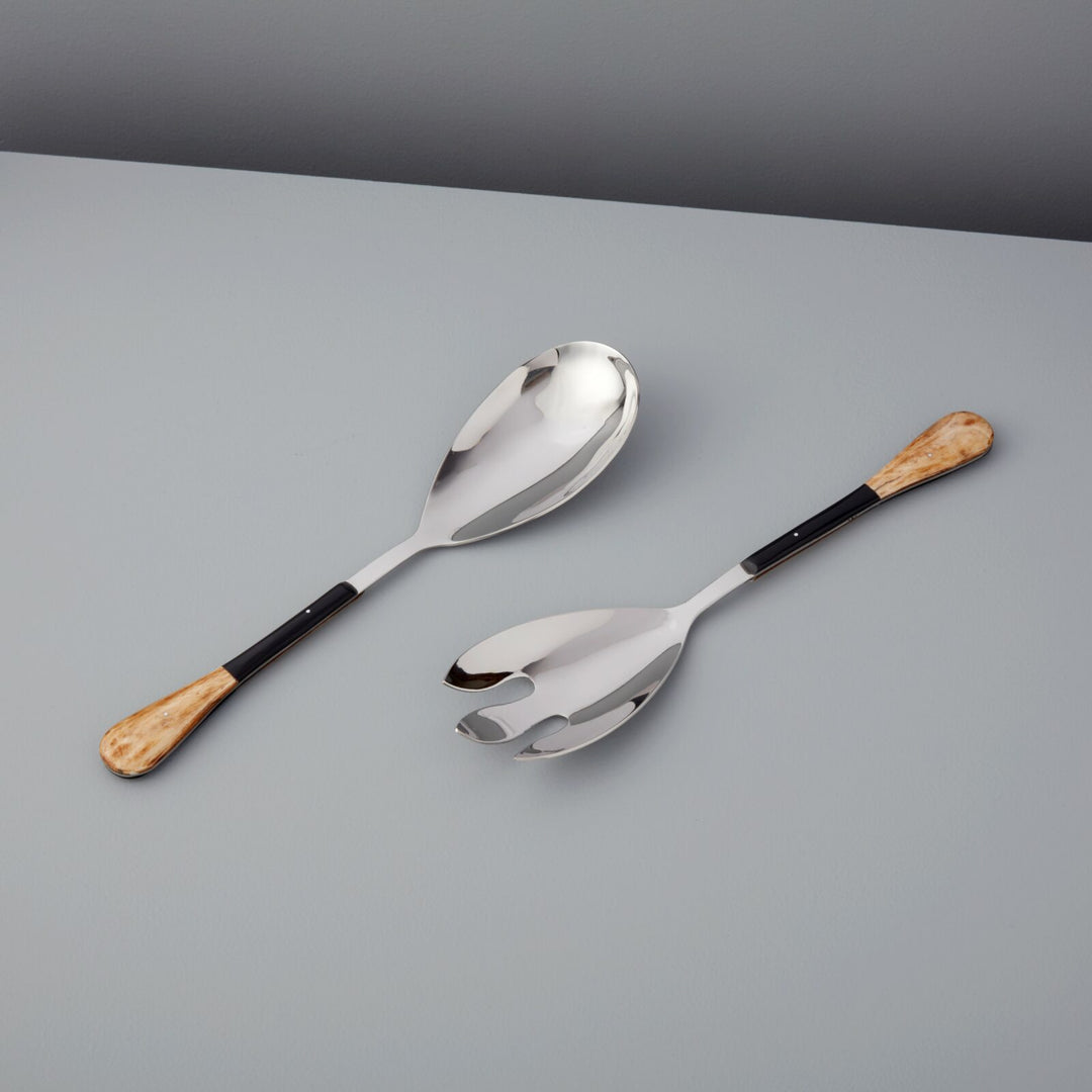 Reid Horn and Stainless Serving Set