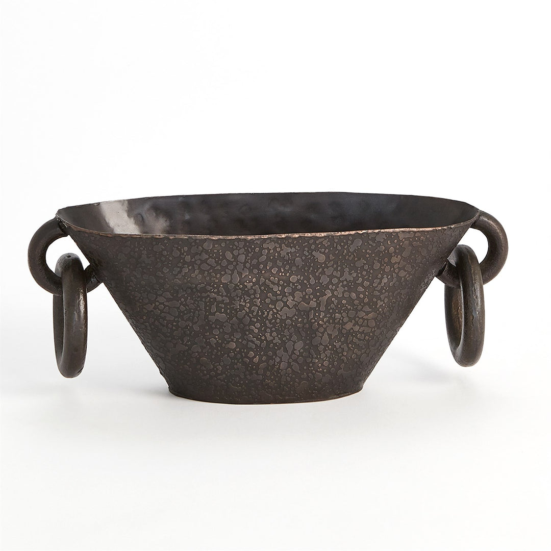 Ring Handled Iron Oval Bowl