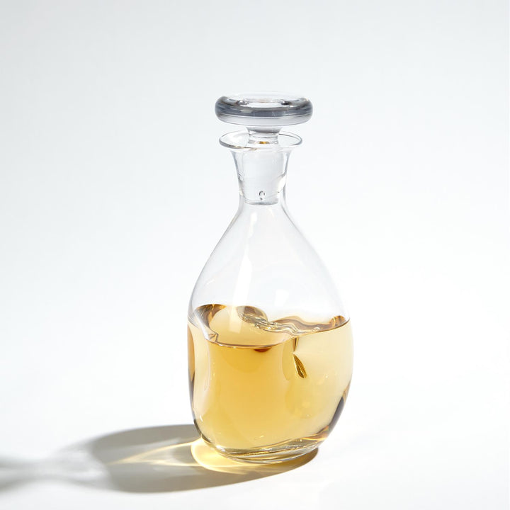 Hand Blown and Molded  Pinched Decanter