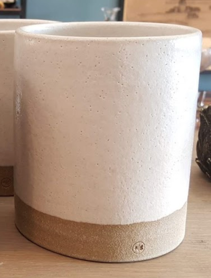 a|g Ceramics - Stoneware Utility Crock in White | 6"