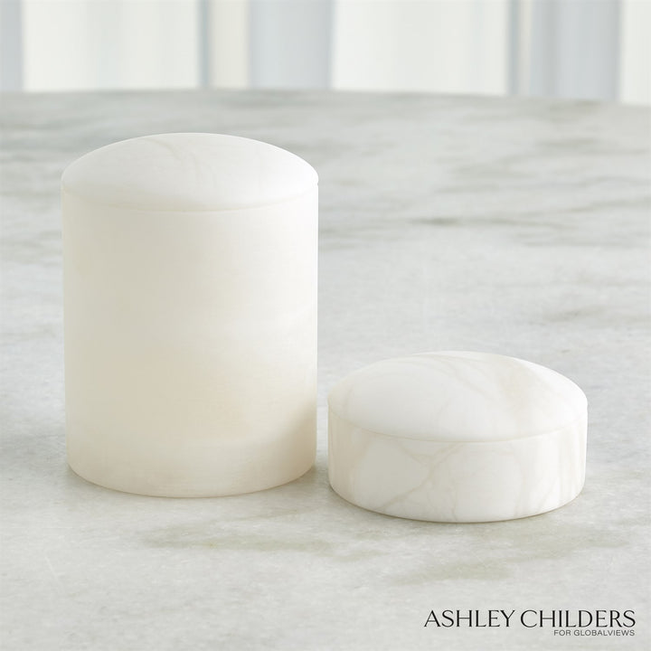 White Alabaster Gala Canister | T