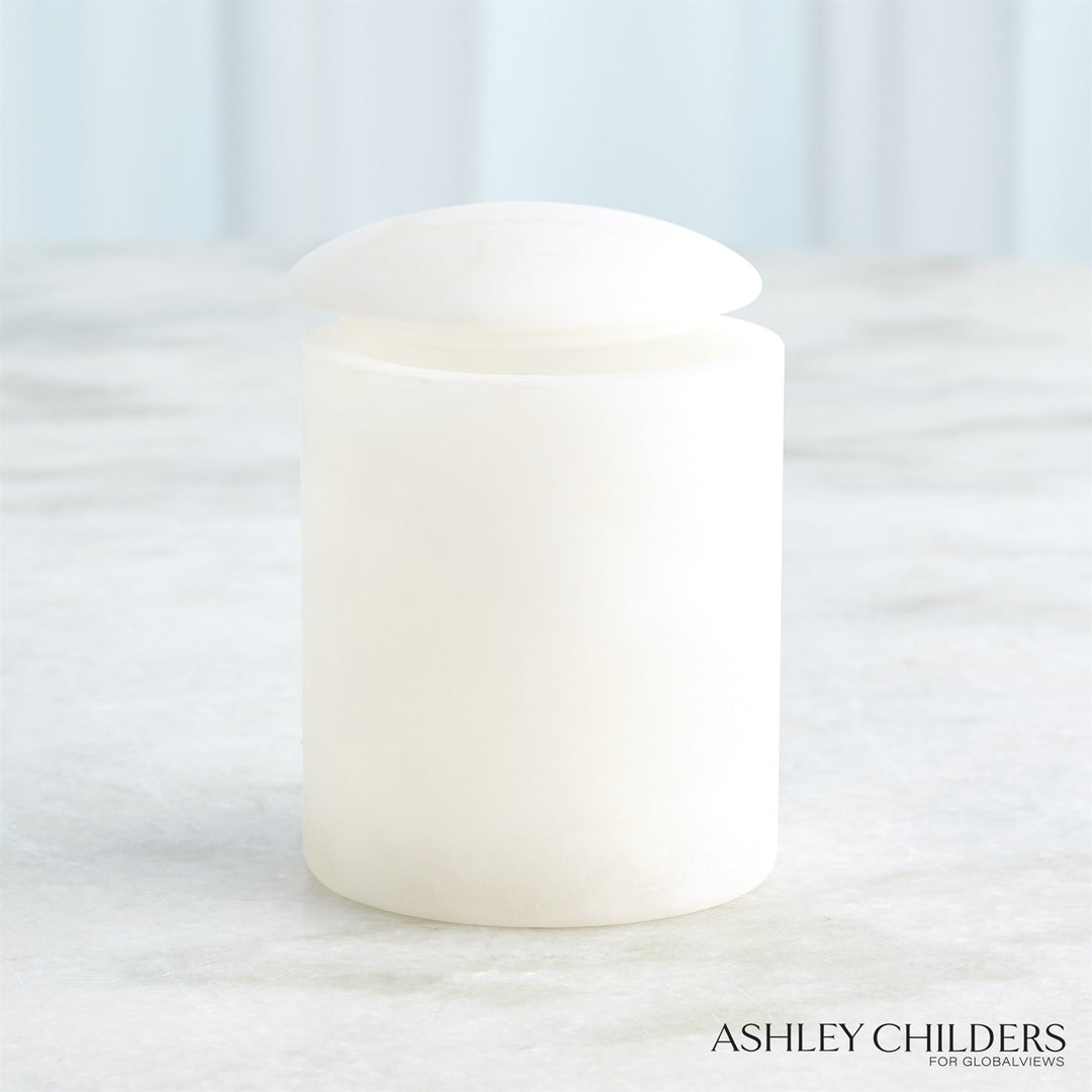 White Alabaster Gala Canister | T