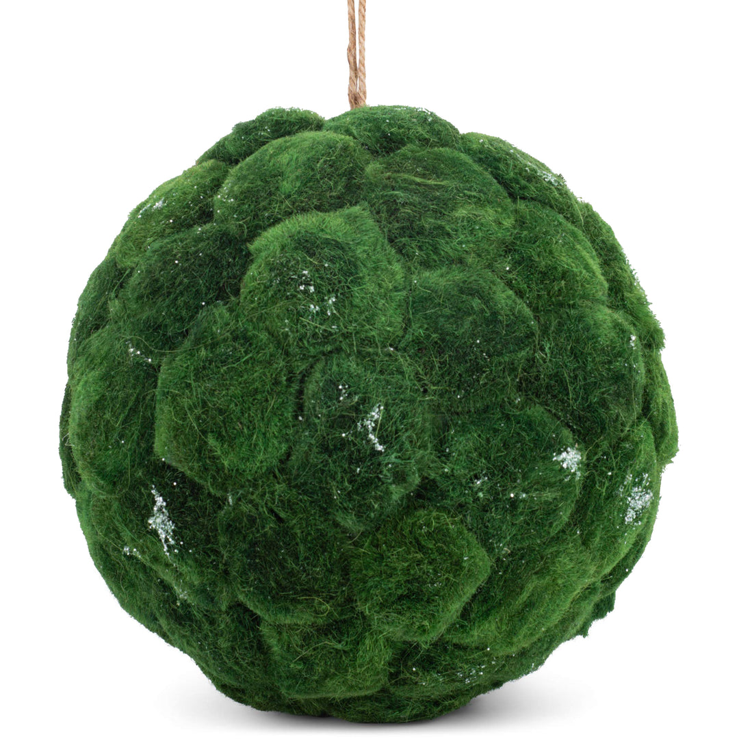 6" Iced Moss Ball Ornament