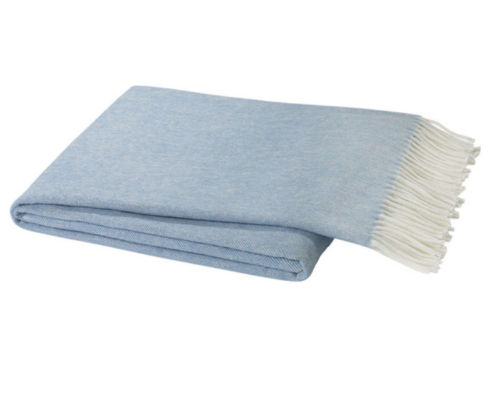 Lands Downunder - Italian Herringbone Throw Blue Denim