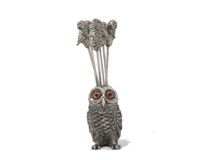 Vagabond - Pewter Owl Cheese Pick Set