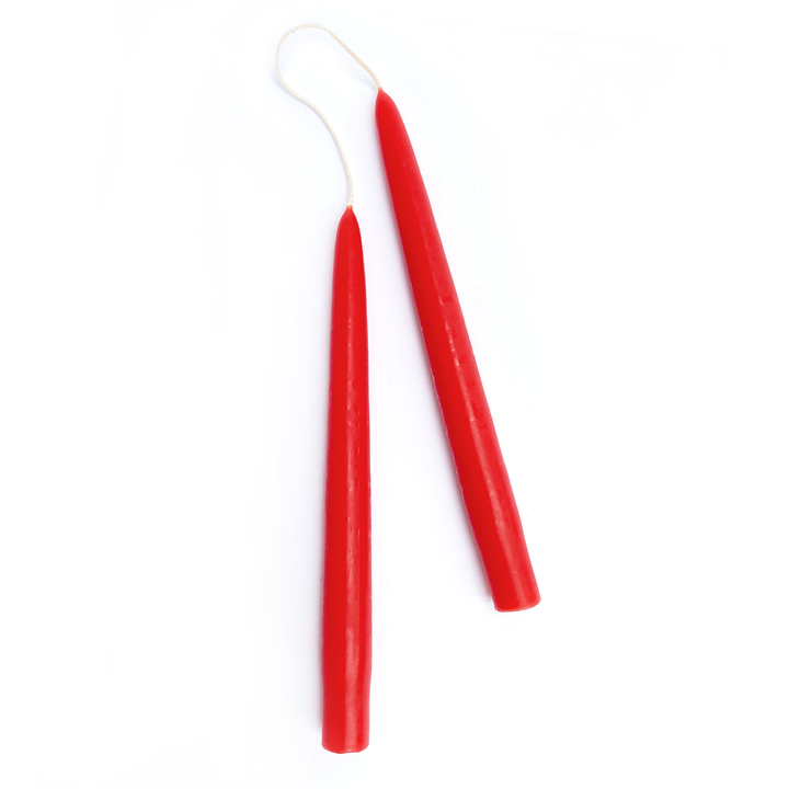 Dripless Taper Candles in Wild Poppy | 9" (Pair)