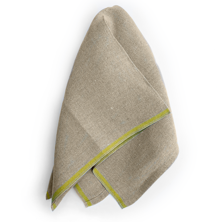 Mungo - Linen Selvedge Serviette Napkin with Colored Edge | Citronelle
