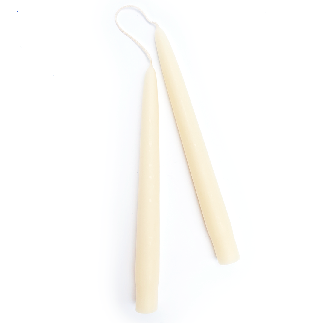 Dripless Taper Candles in Ivory | 9" (Pair)