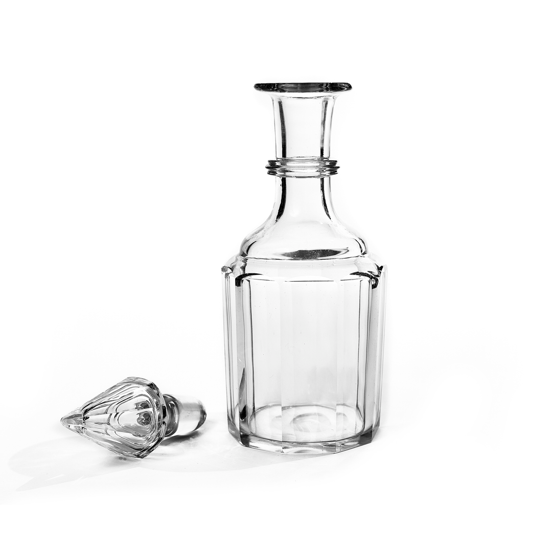 Vintage Clear Crystal Decanter with Stopper