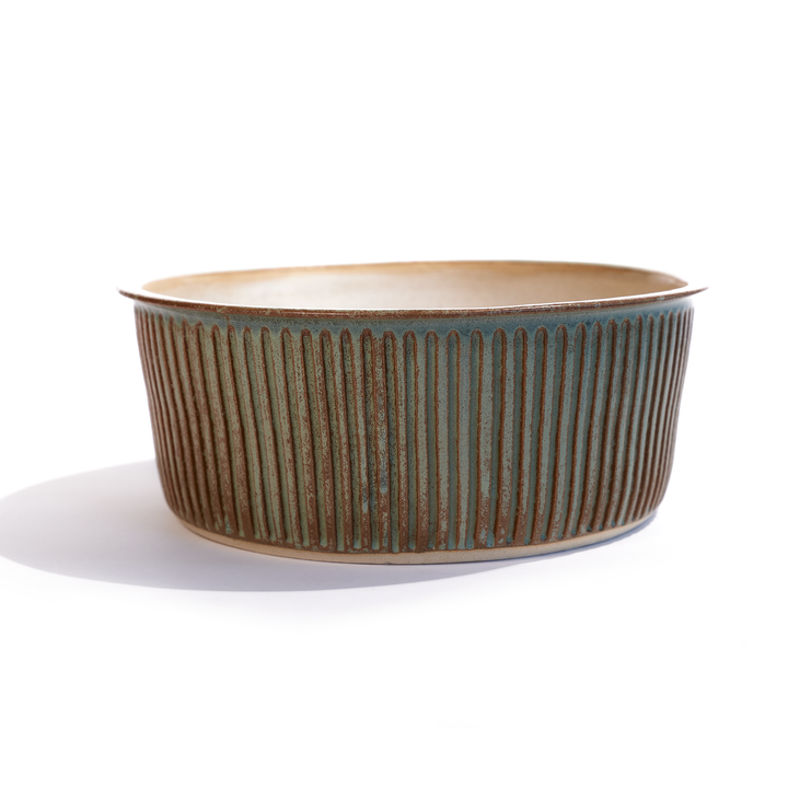 a|g Ceramics - Stoneware Carved Bowl XL w/ Aries Glaze