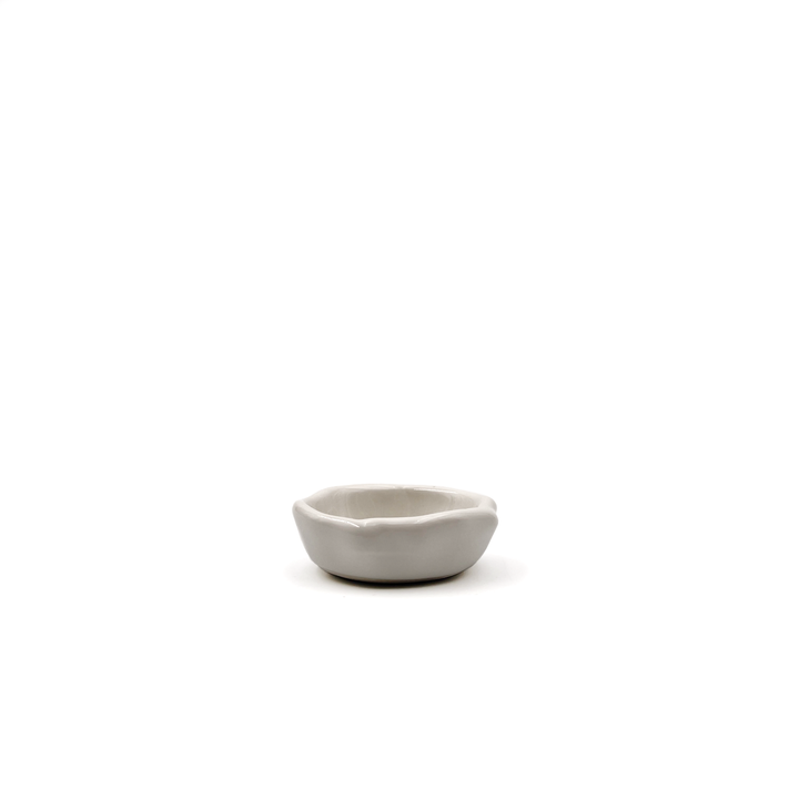 Handcrafted Stoneware Pinch Bowl | White
