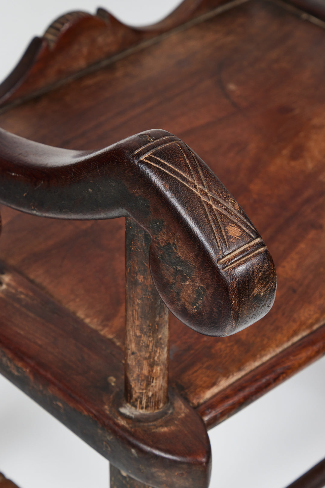 Vintage Hand Carved African Baule Tribal Chair