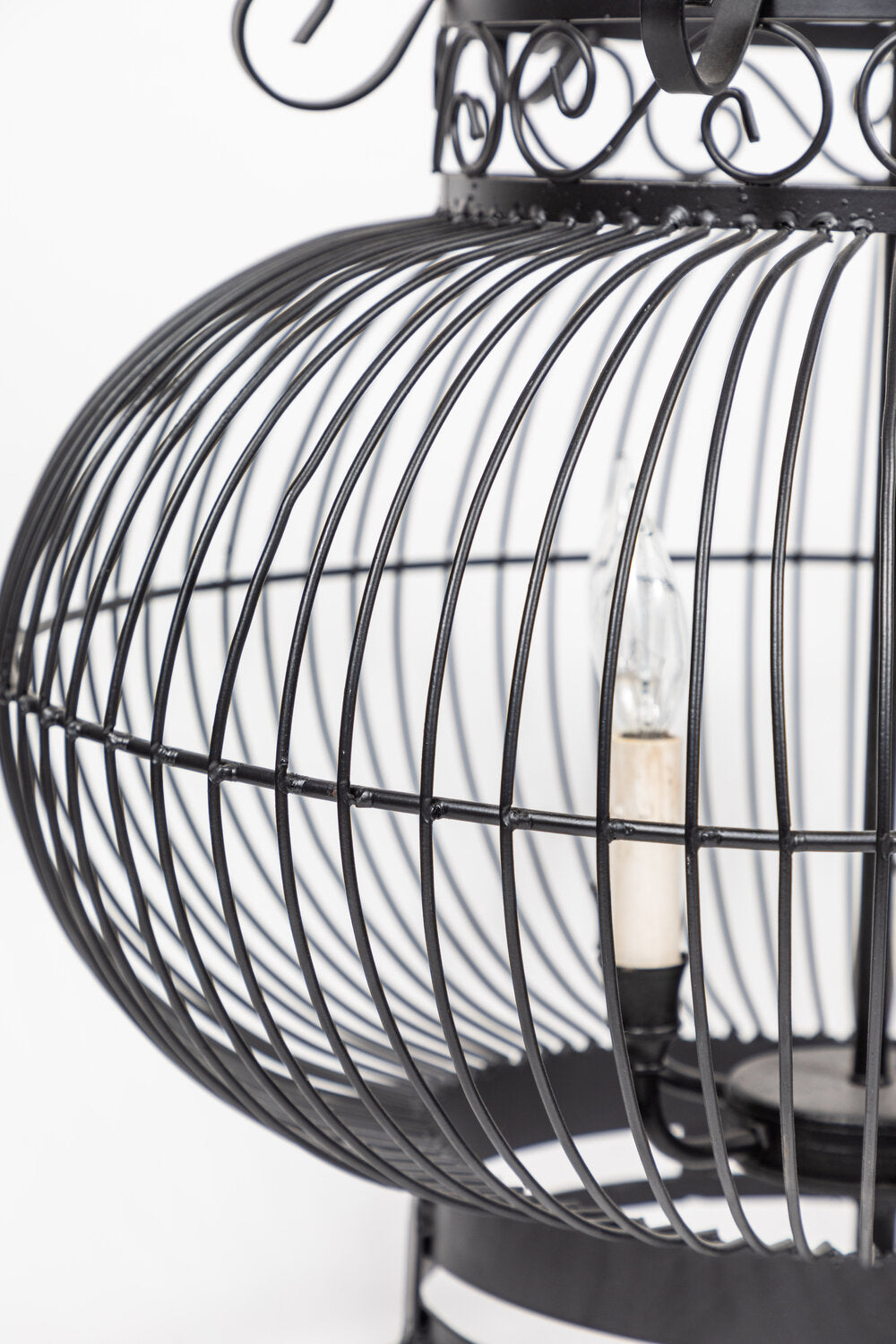 Vintage Wrought Iron Birdcage Hanging Light – Maude Woods