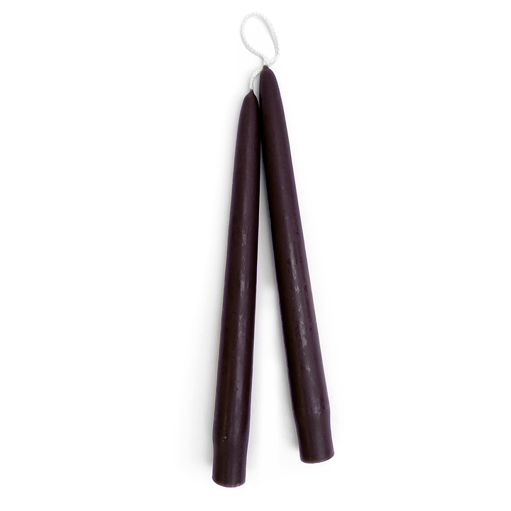 Dripless Taper Candles in Eggplant | 9" (Pair)