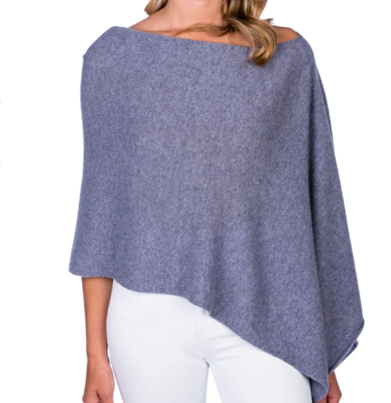 Claudia Nichole - Cashmere Topper in Bluestone